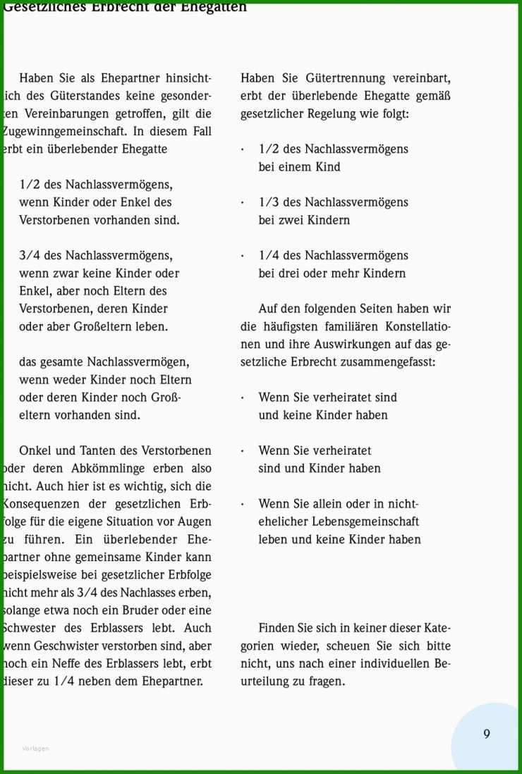 Testament Alleinerbe Vorlage