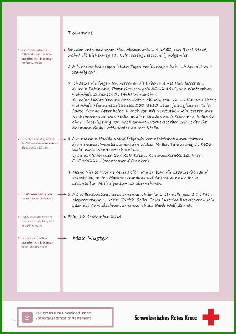 Beliebte Beiträge 6 Testament Alleinstehend Muster