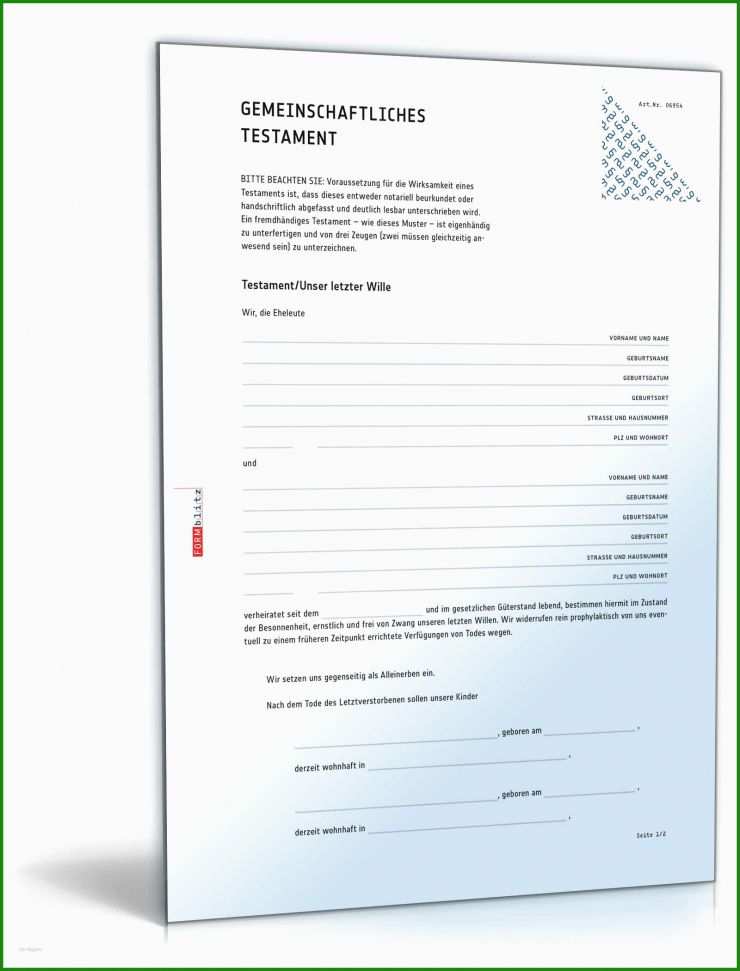 Testament Muster Alleinerbe Lebensgefährte