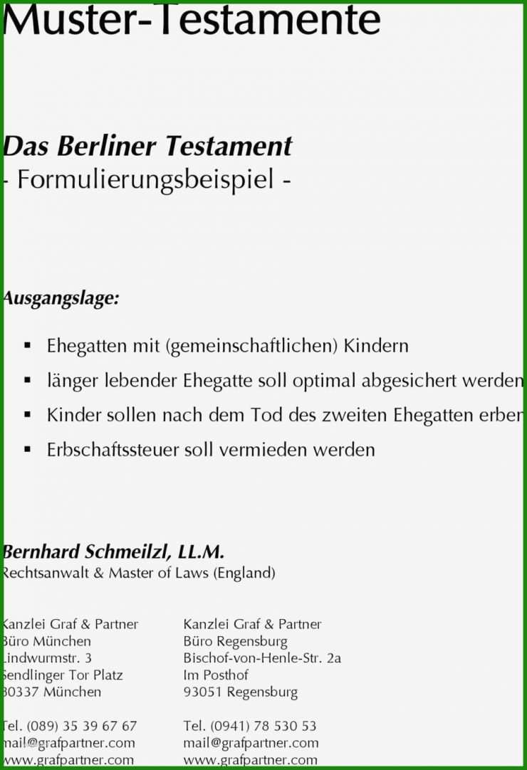 Testament Muster Kostenlos