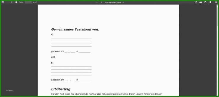 Testament Muster Verbraucherzentrale