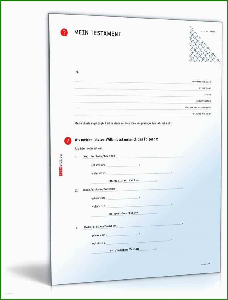 Testament Pdf Vorlage