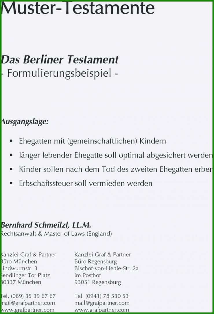 Testament Vorlage Kostenlos Pdf