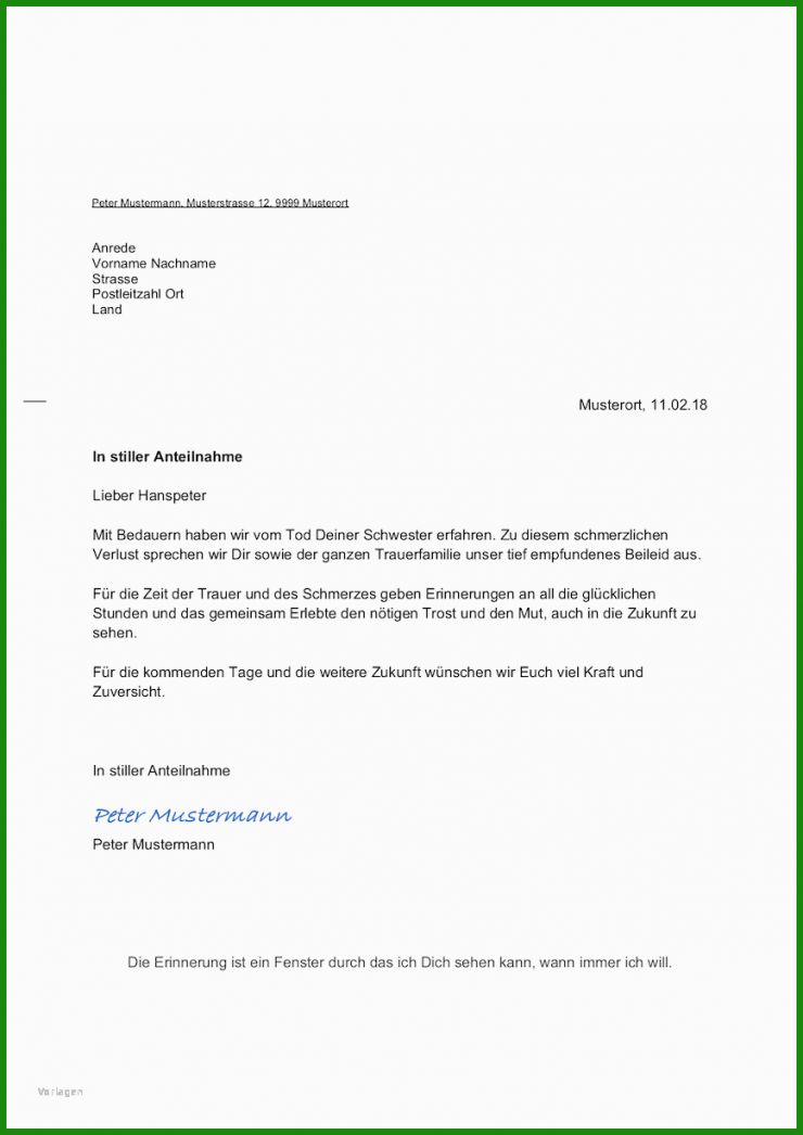 Texte Kondolenzschreiben