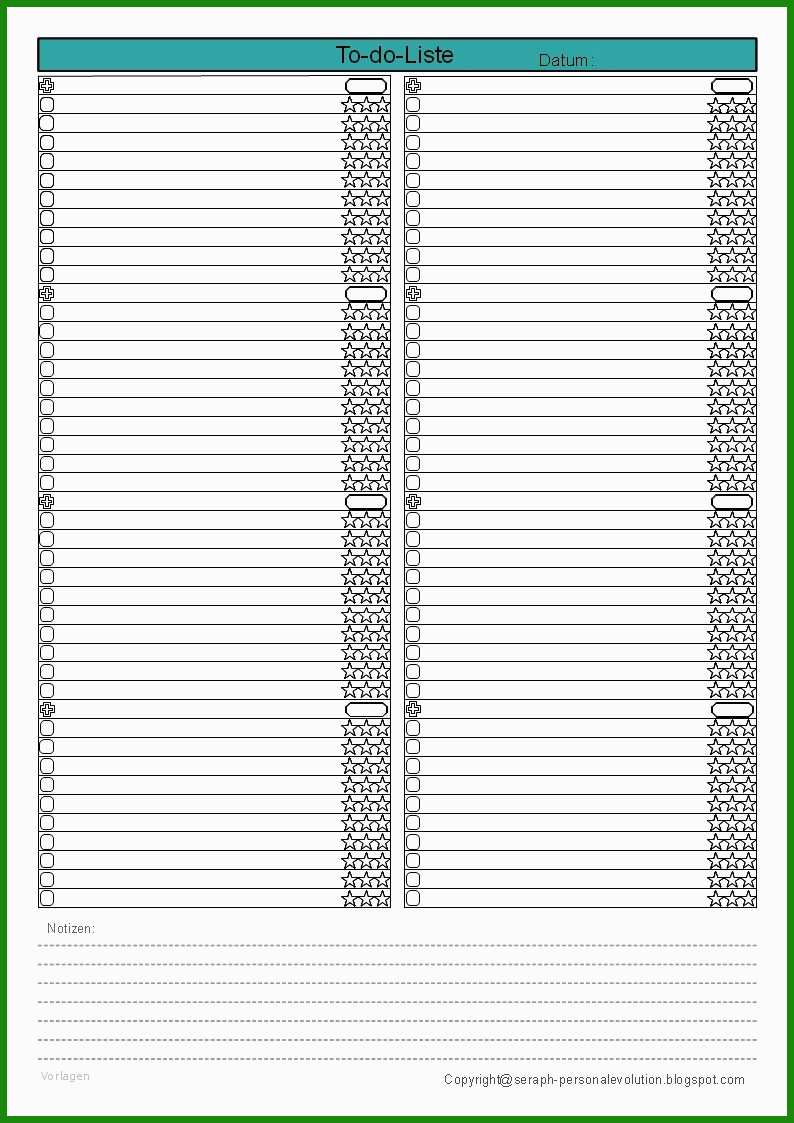 To Do Liste Job Vorlage - Kostenlose Vorlagen Zum Download