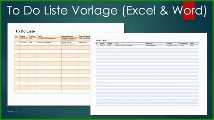 To Do Liste Muster