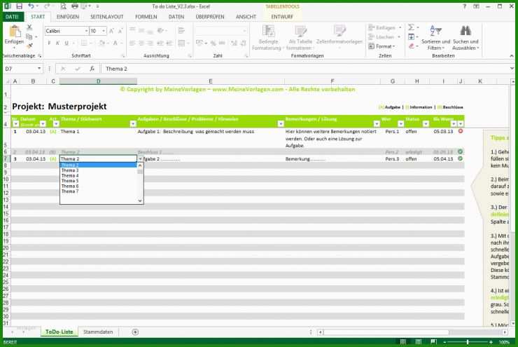 To Do Liste Vorlage Arbeit