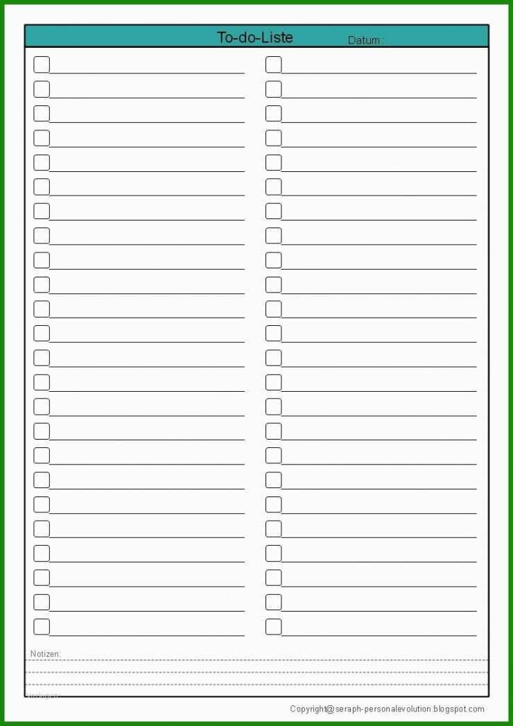 To Do Liste Vorlage Kostenlos