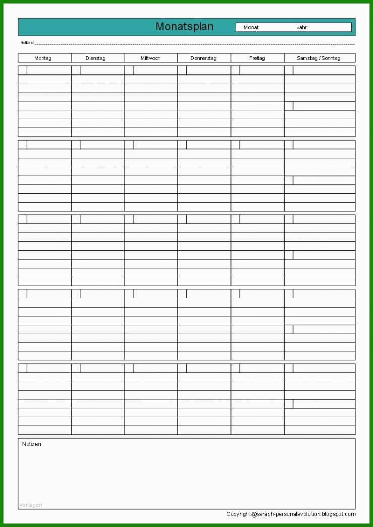 To Do Liste Vorlage Monat