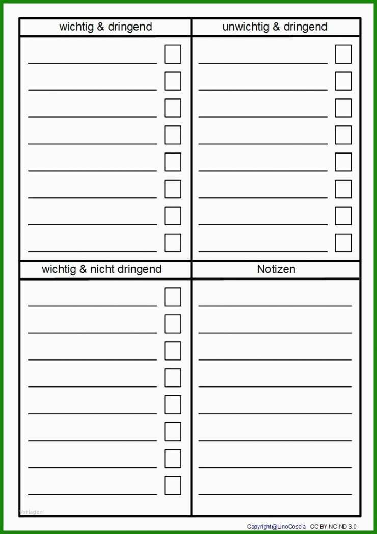 To Do Liste Vorlage Prioritäten