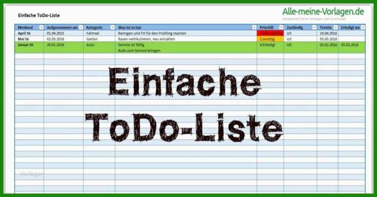To Do Liste Vorlage Programm
