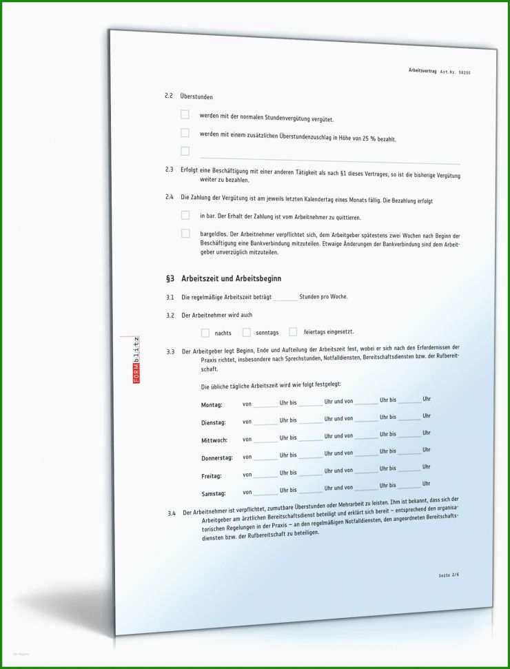 überstunden Arbeitsvertrag Muster 3 überstunden Arbeitsvertrag Muster