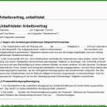 Unbefristeter Arbeitsvertrag Für Vollzeit Muster