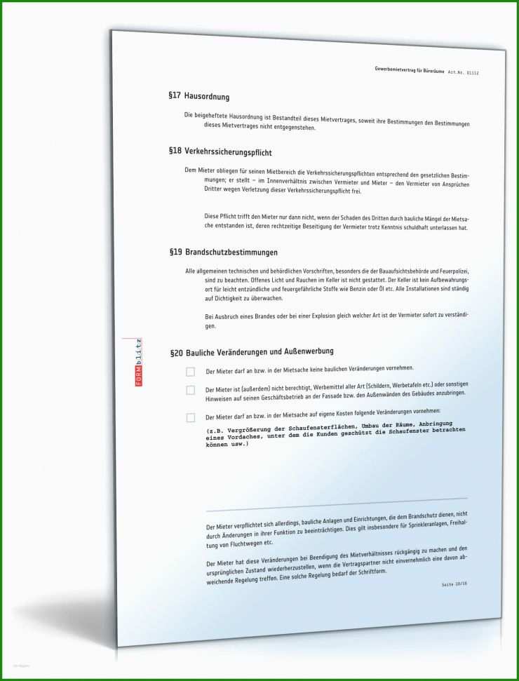 Untermietvertrag Büroräume Muster