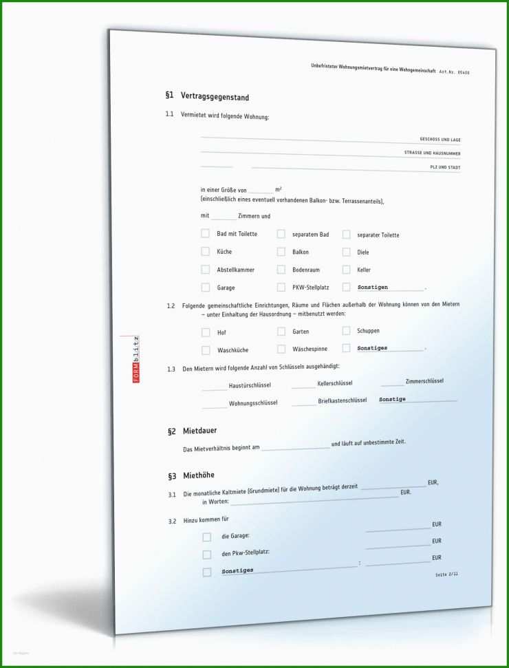 Untermietvertrag Freundin Vorlage