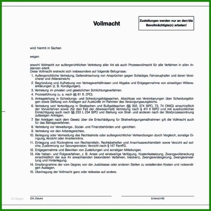 Unterschrift Vollmacht Muster 2 Unterschrift Vollmacht Muster