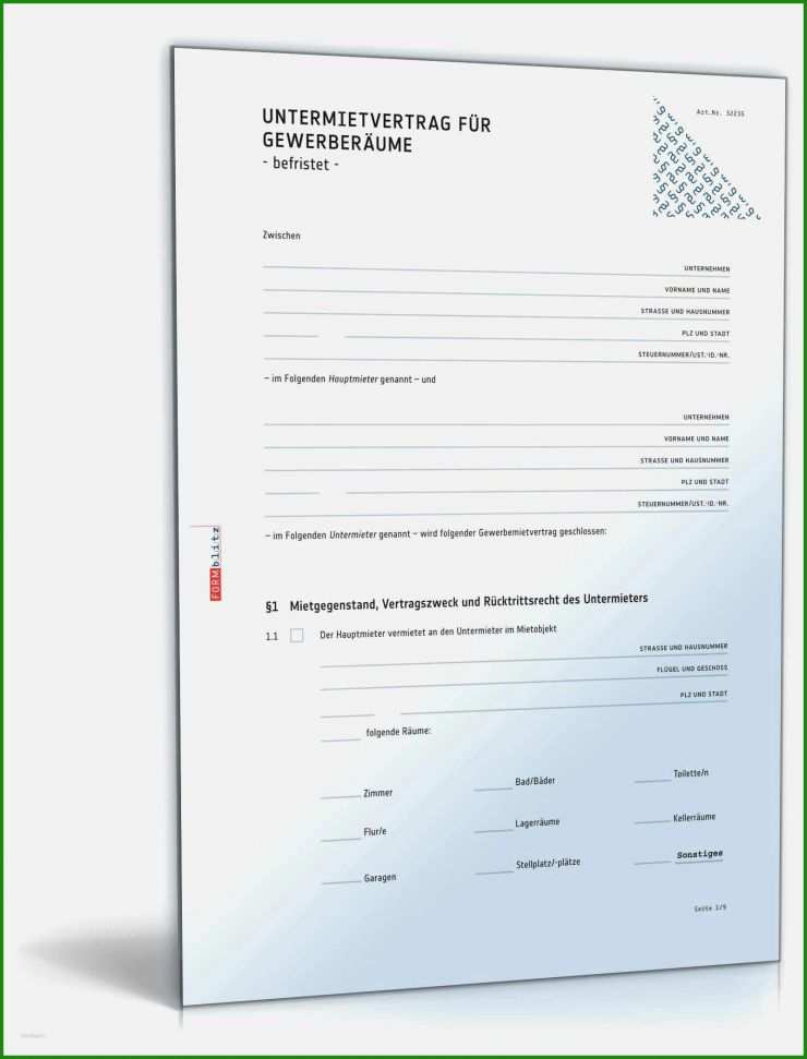 Verlängerung Befristeter Untermietvertrag Muster