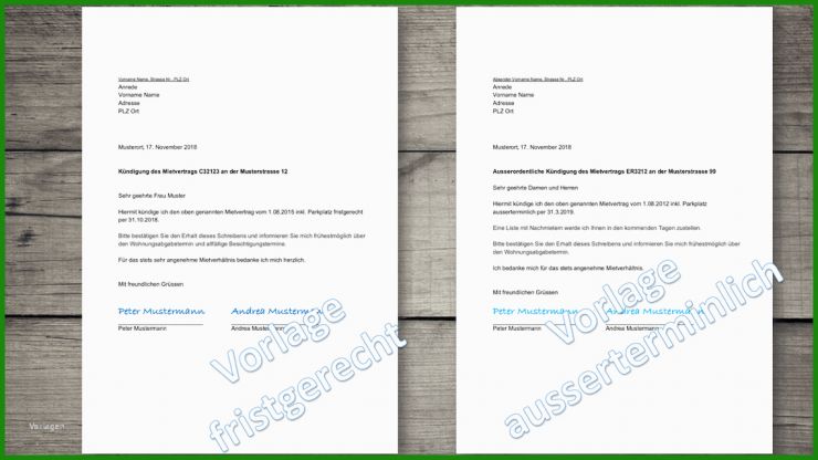Verlängerung Kündigungsfrist Mietvertrag Muster