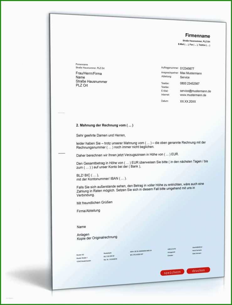 Verzugszinsen Rechnung Muster