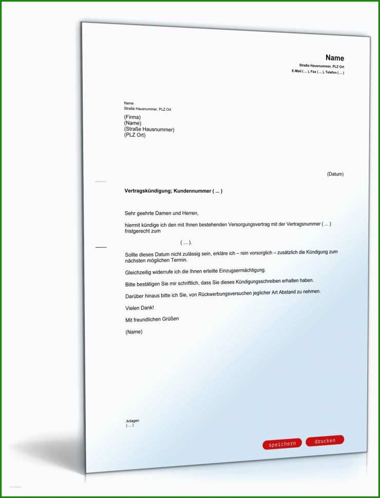 Volders Mietvertrag Kündigen
