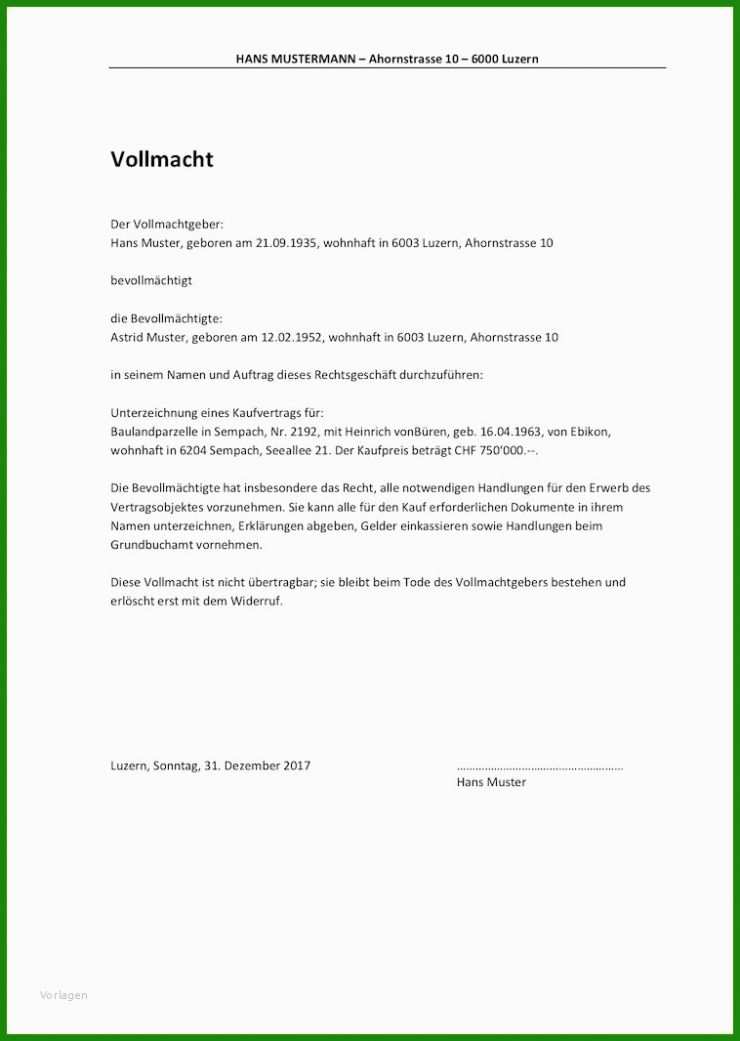 Vollmacht Brief Abholen Muster 4 Vollmacht Brief Abholen Muster
