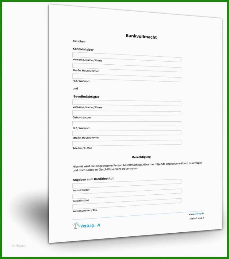 Vollmacht Erteilen Englisch Muster