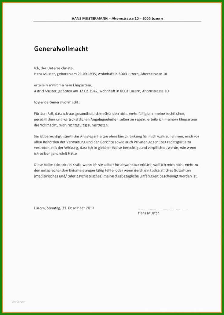 Vollmacht Fahrzeugabmeldung Vorlage