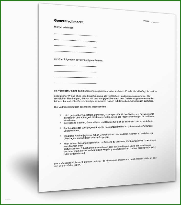 Vollmacht Fahrzeuganmeldung Vorlage