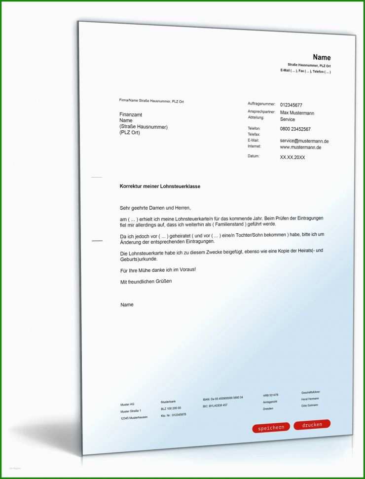 Vollmacht Finanzamt Vorlage