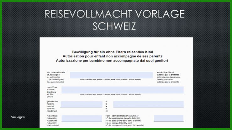 Vollmacht Flug Kind Vorlage