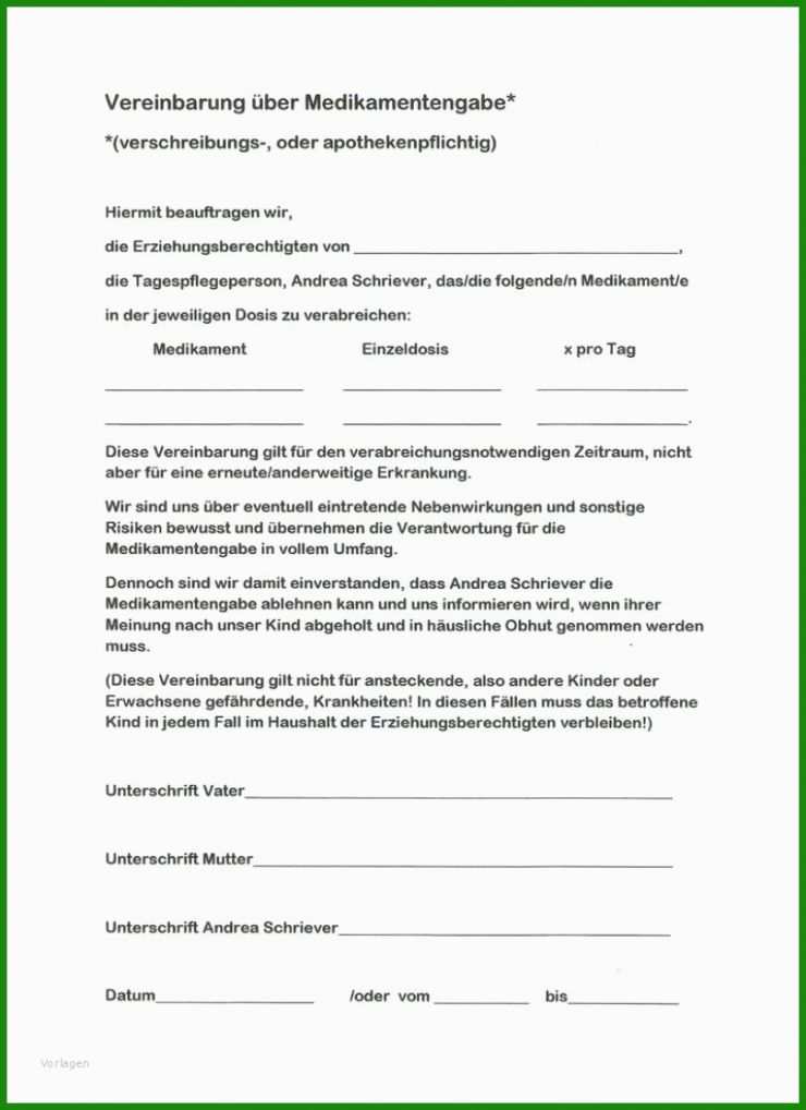 Vollmacht Für Kind Urlaub Muster