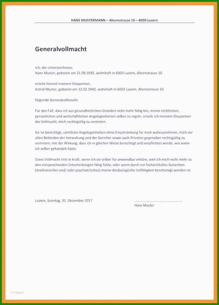 Vollmacht Für Ummeldung Muster