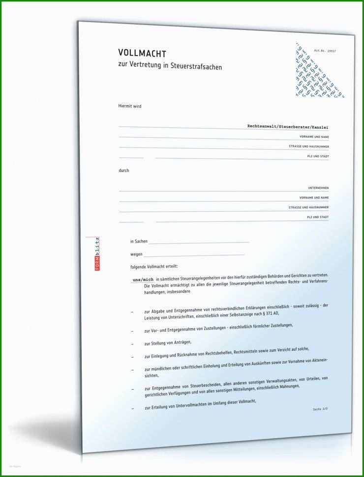 Vollmacht Hausverwaltung Vorlage