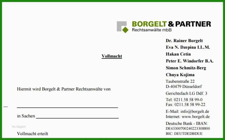 Vollmacht Jobcenter Muster
