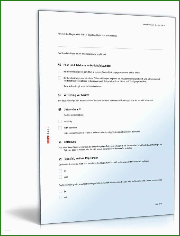 Vollmacht Pdf Muster