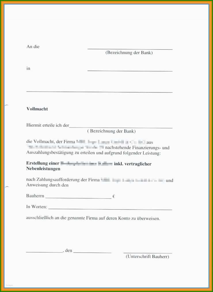 Vollmacht Schulanmeldung Vorlage