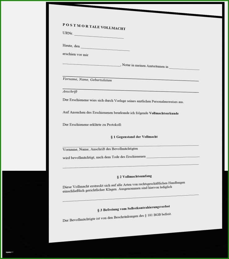 Vollmacht Vorlage Arzt