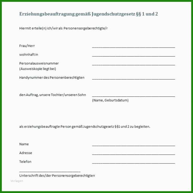 Vollmacht Vorlage Ausdrucken