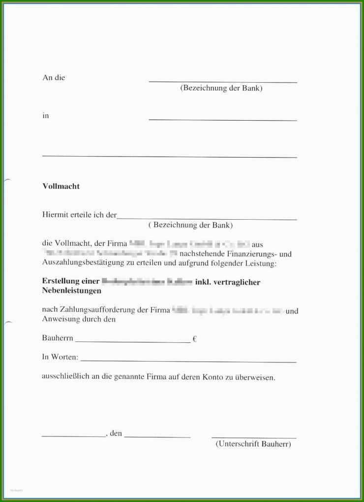 Vollmacht Vorlage Kind
