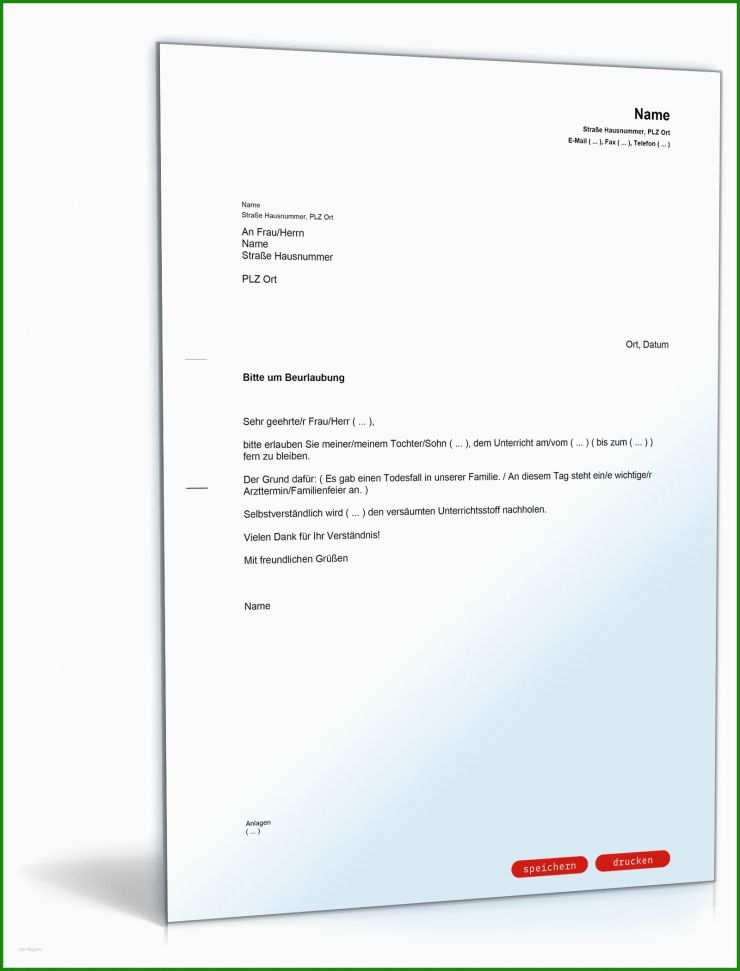 Vollmacht Vorlage Urlaub Kind