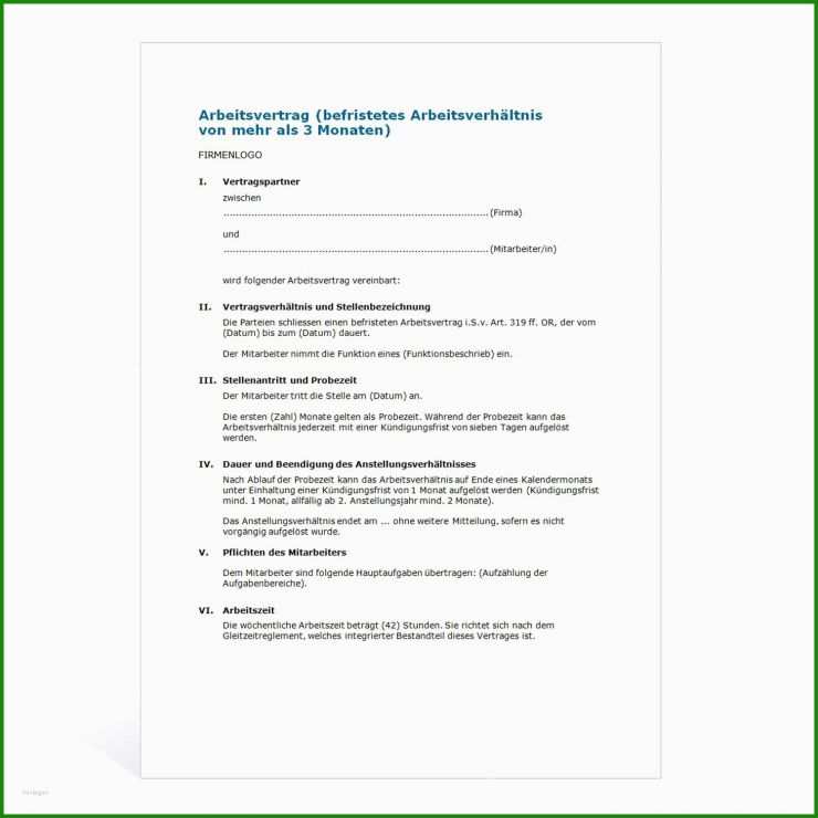 Vorlage Arbeitsvertrag Ihk 4 Vorlage Arbeitsvertrag Ihk