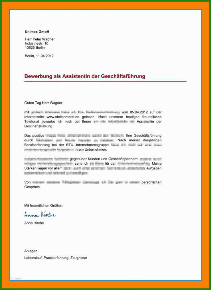 Vorlage Brief Anlagen 4 Vorlage Brief Anlagen