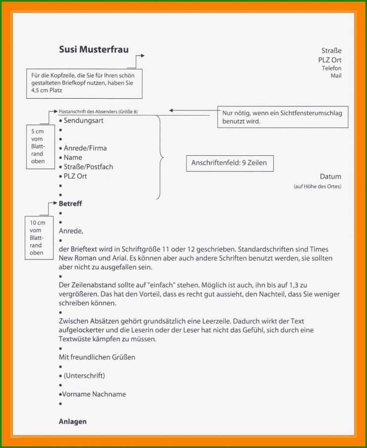 Vorlage Brief Din