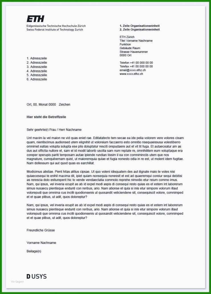 Vorlage Brief Word Mit Fenster