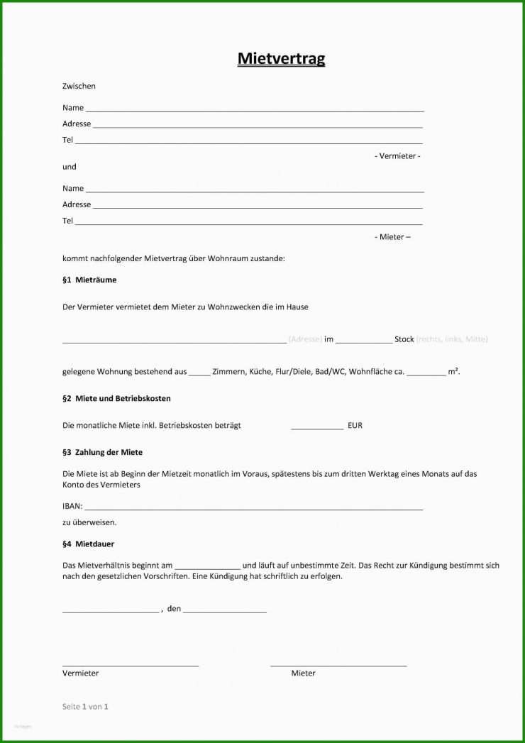 Vorlage Bürgschaft Mietvertrag