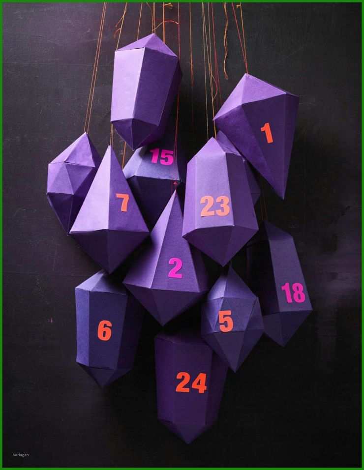 Vorlage Für Adventskalender Basteln