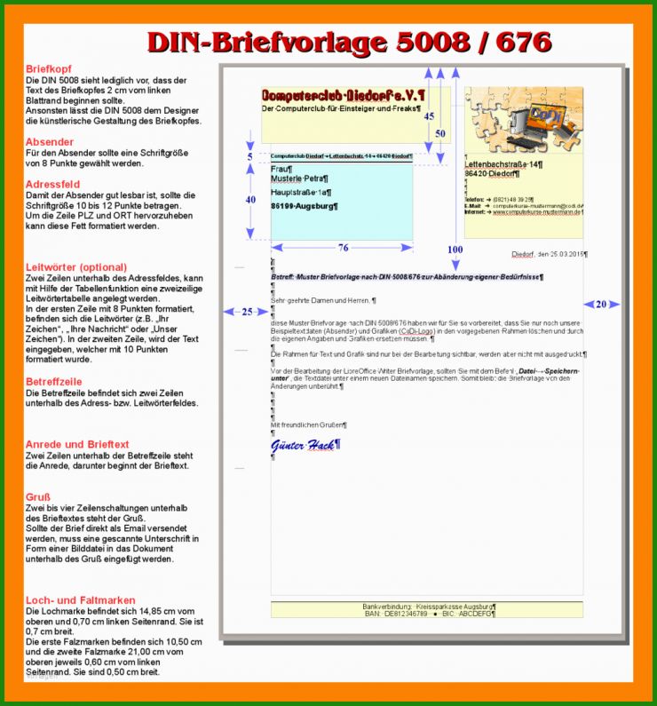 Vorlage Libre Office Brief