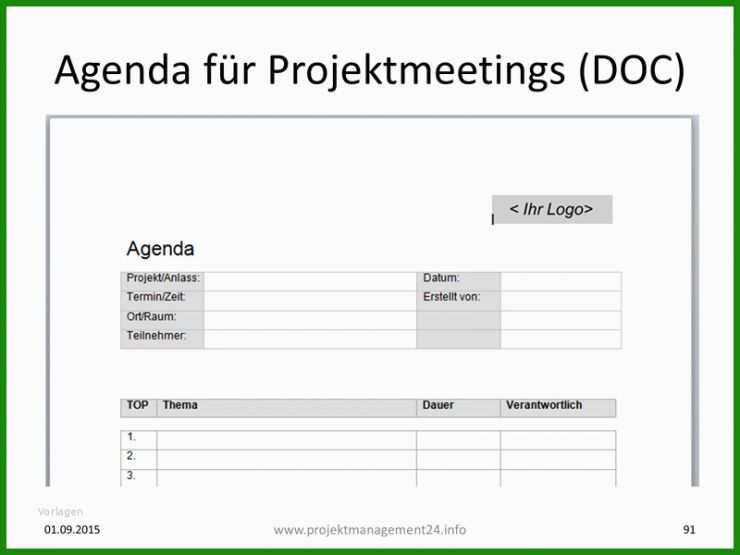 Vorlage Meeting Protokoll