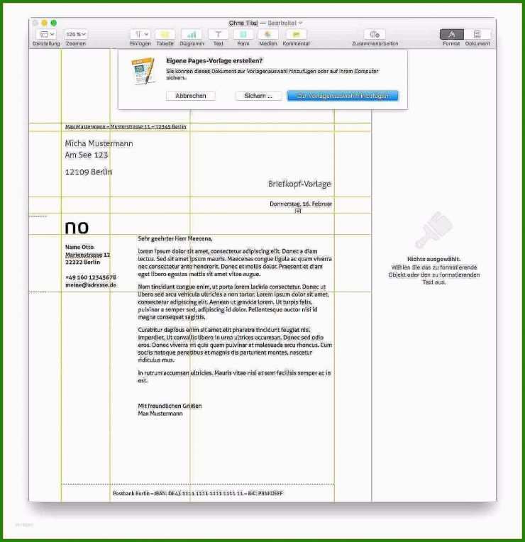 Vorlage Openoffice Brief