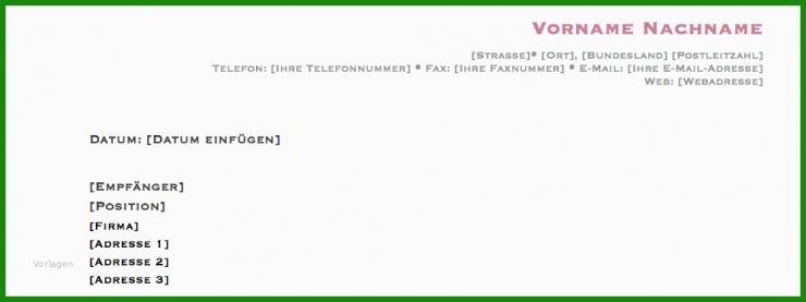 Vorlage Privater Brief